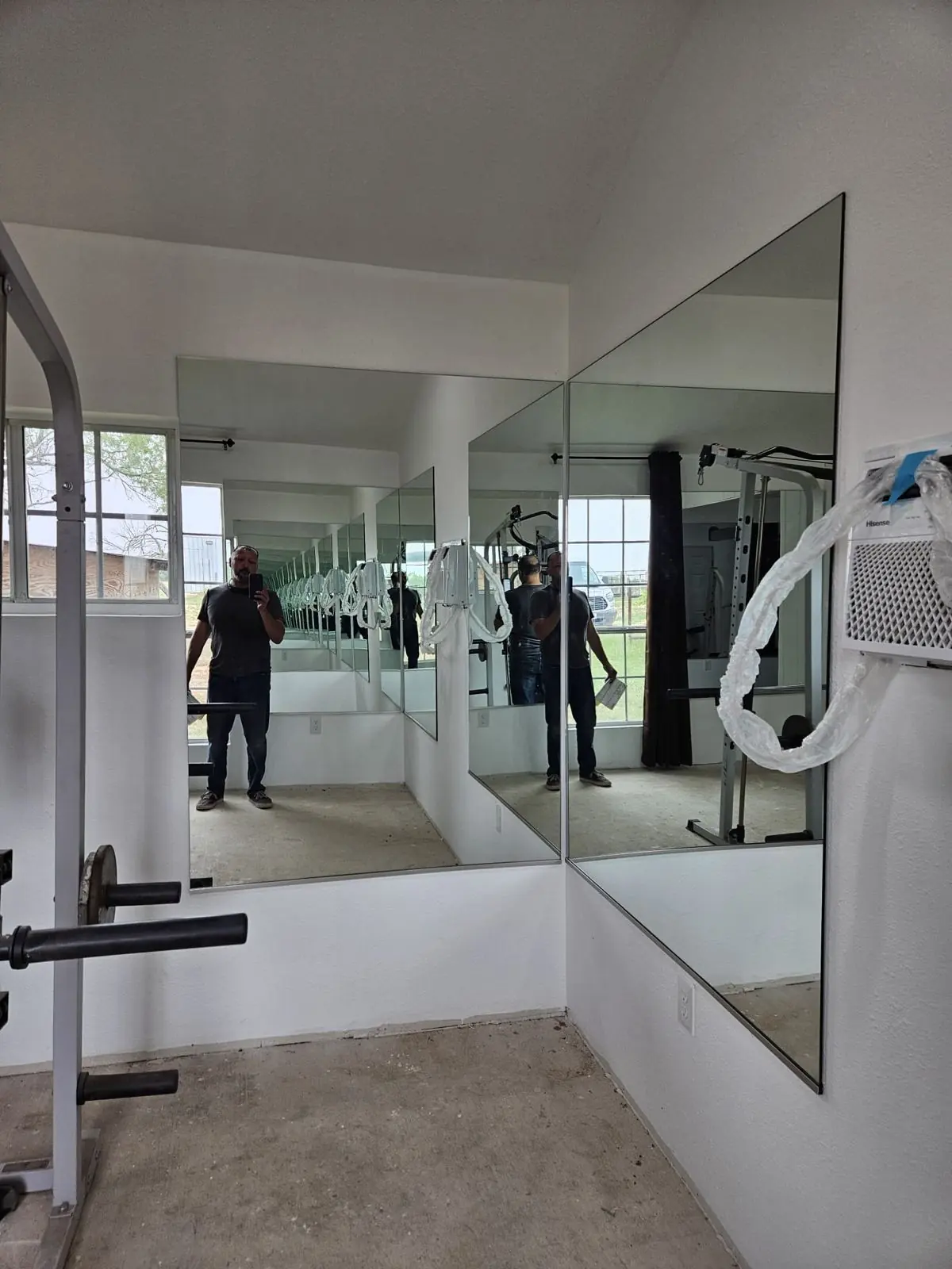 Gym mirrors by Glass 35, San Antonio TX