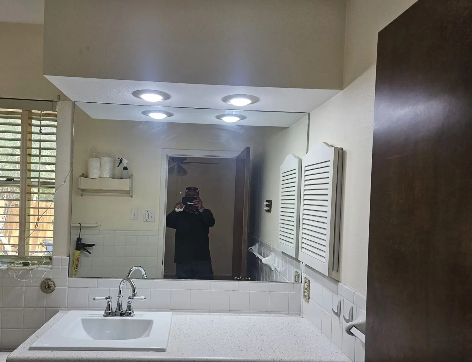 Bathroom mirror by Glass 35, San Antonio TX